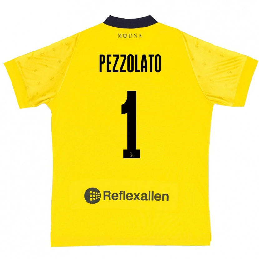 Danxen Dames Michele Pezzolato #1 Geel Donkerblauw Thuisshirt Thuistenue 2025/26 T-Shirt