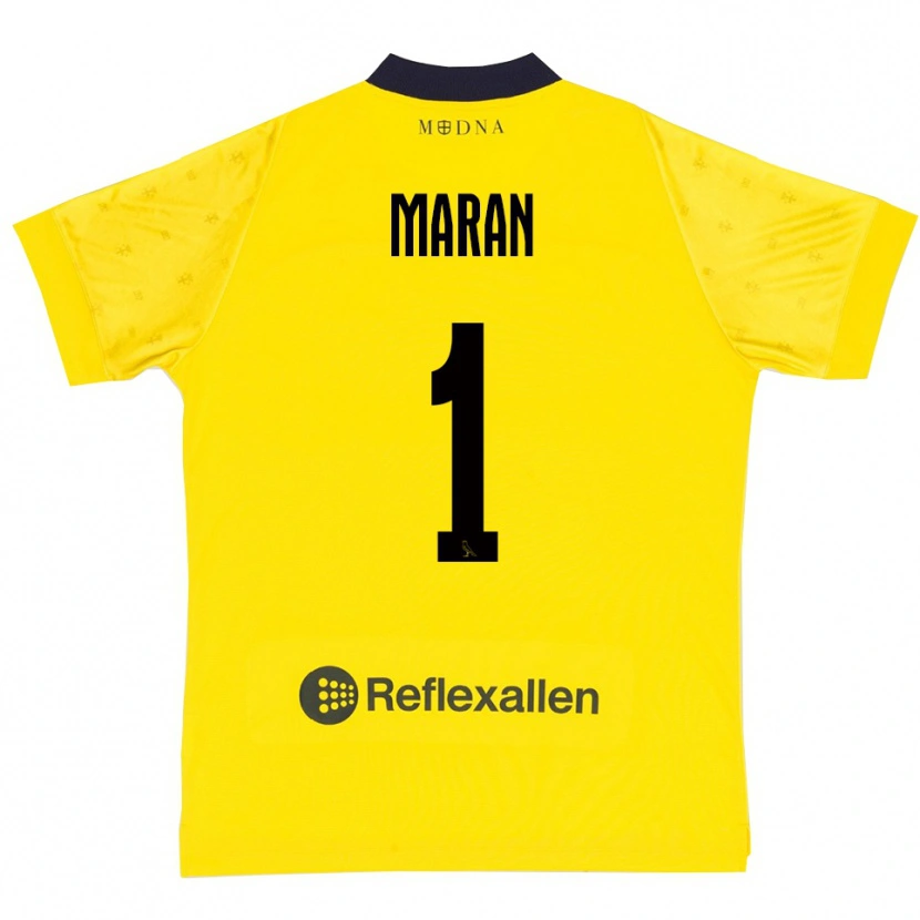 Danxen Dames Andrea Maran #1 Geel Donkerblauw Thuisshirt Thuistenue 2025/26 T-Shirt