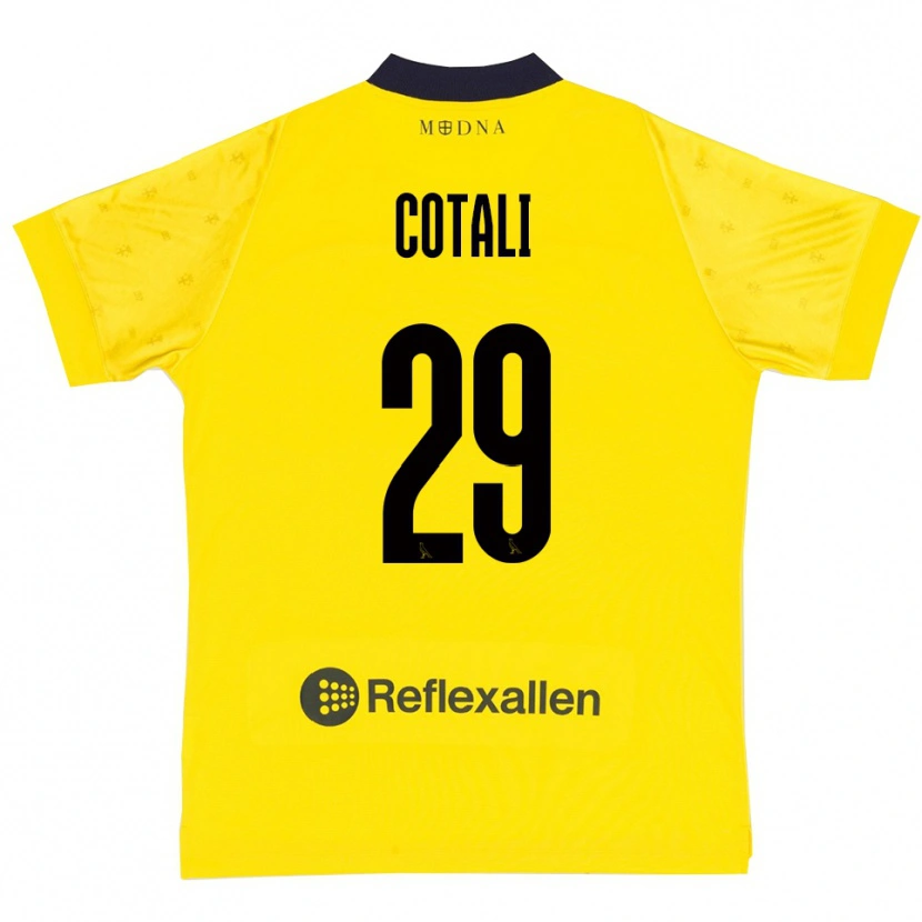 Danxen Dames Matteo Cotali #29 Geel Donkerblauw Thuisshirt Thuistenue 2025/26 T-Shirt