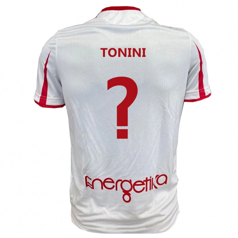 Danxen Dames Simone Tonini #0 Wit Rood Thuisshirt Thuistenue 2025/26 T-Shirt