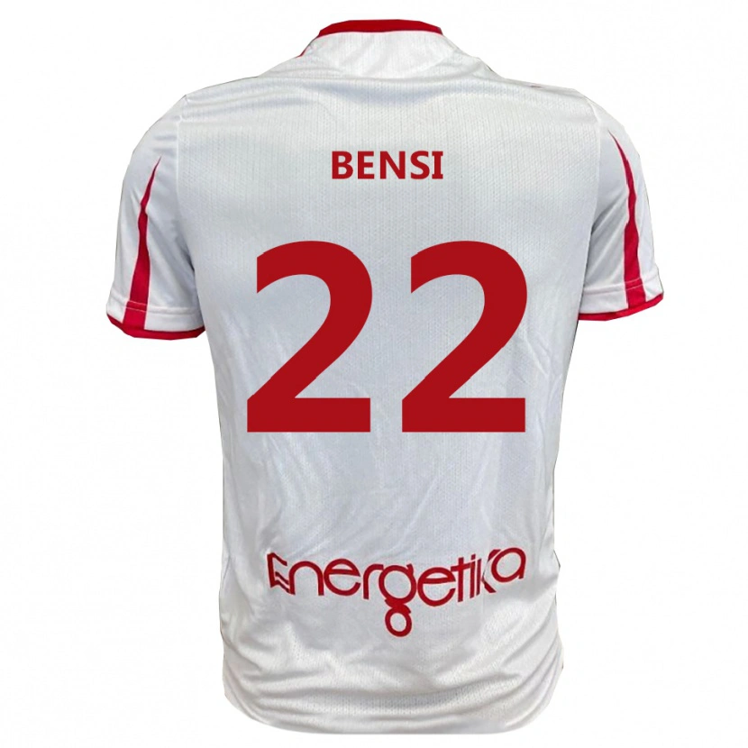 Danxen Dames Nicolò Bensi #22 Wit Rood Thuisshirt Thuistenue 2025/26 T-Shirt