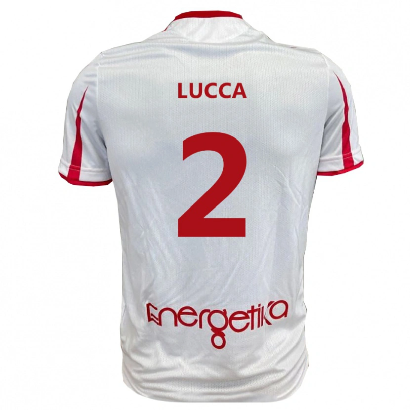 Danxen Dames Gabriele Lucca #2 Wit Rood Thuisshirt Thuistenue 2025/26 T-Shirt