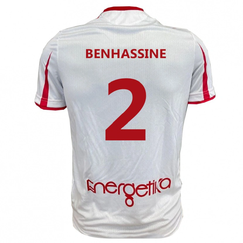 Danxen Dames Bilel Benhassine #2 Wit Rood Thuisshirt Thuistenue 2025/26 T-Shirt