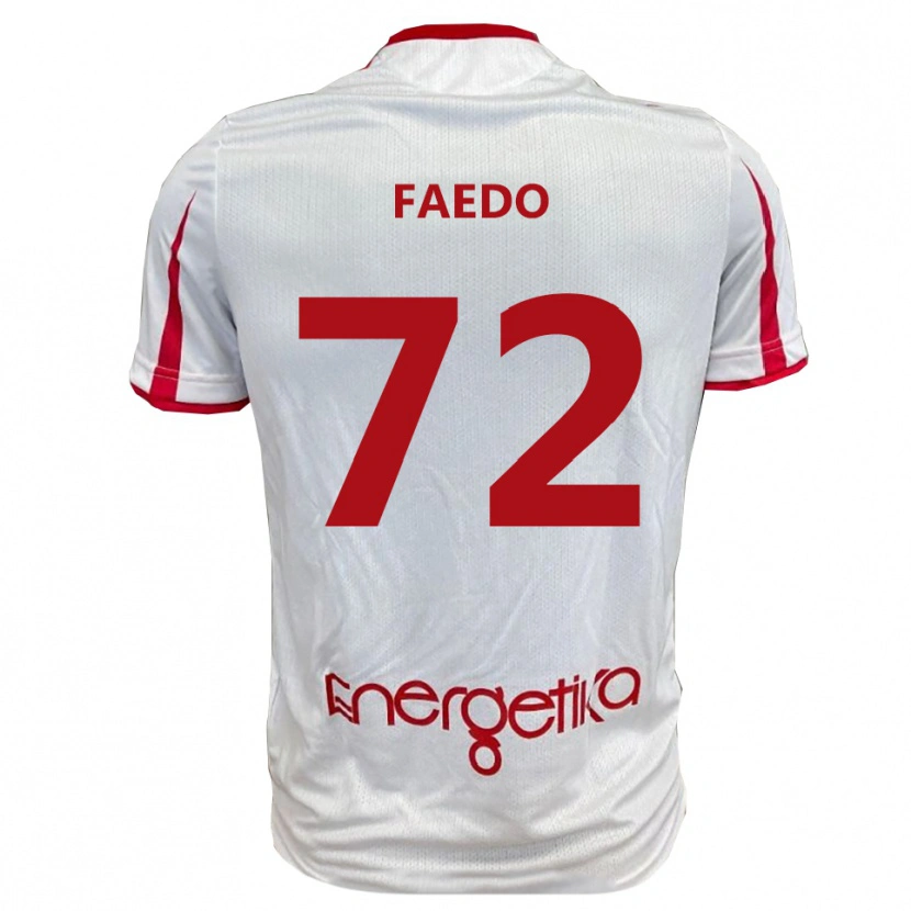 Danxen Dames Carlo Faedo #72 Wit Rood Thuisshirt Thuistenue 2025/26 T-Shirt