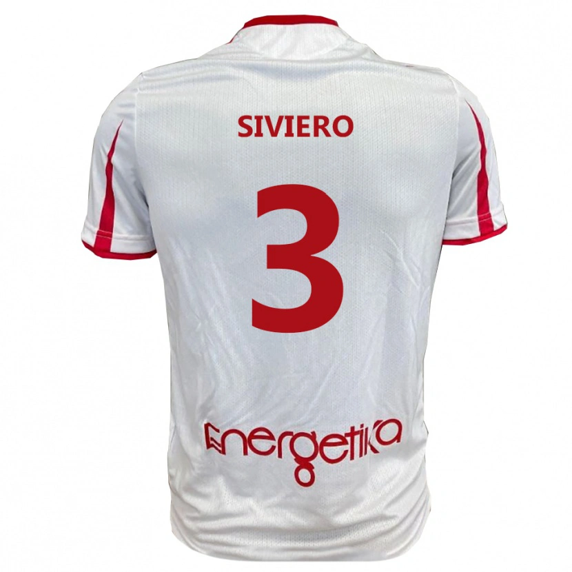 Danxen Dames Mattia Siviero #3 Wit Rood Thuisshirt Thuistenue 2025/26 T-Shirt