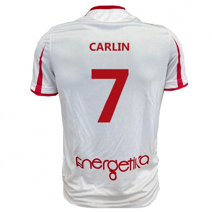 Danxen Dames Pietro Carlin #7 Wit Rood Thuisshirt Thuistenue 2025/26 T-Shirt