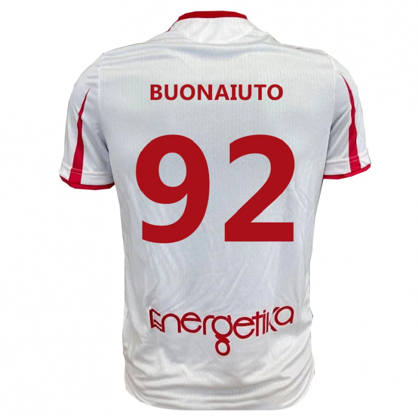 Danxen Dames Cristian Buonaiuto #92 Wit Rood Thuisshirt Thuistenue 2025/26 T-Shirt