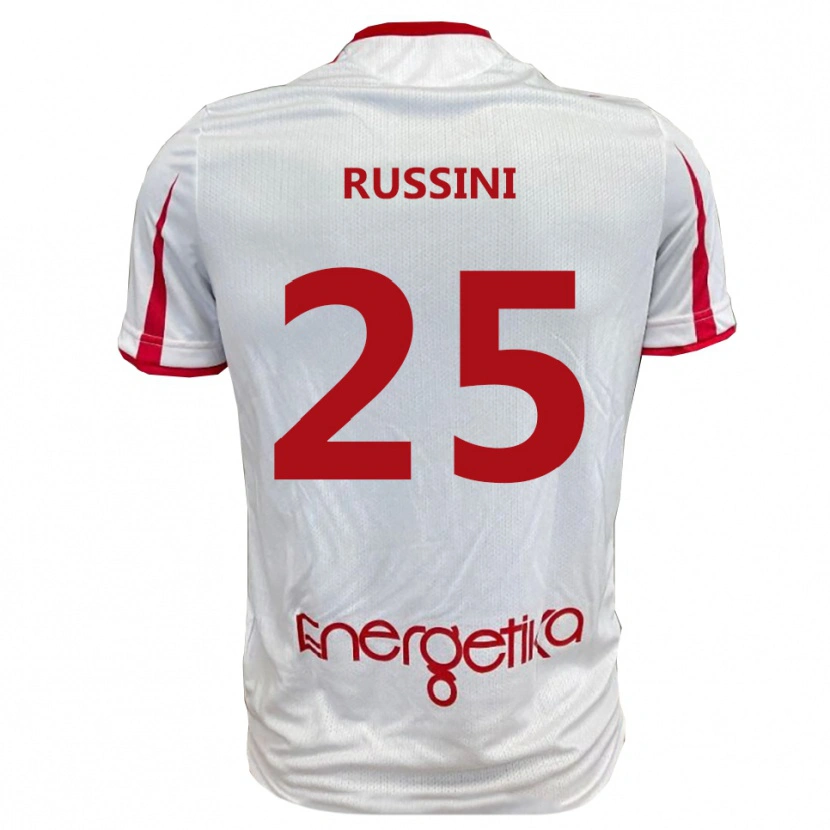 Danxen Dames Simone Russini #25 Wit Rood Thuisshirt Thuistenue 2025/26 T-Shirt
