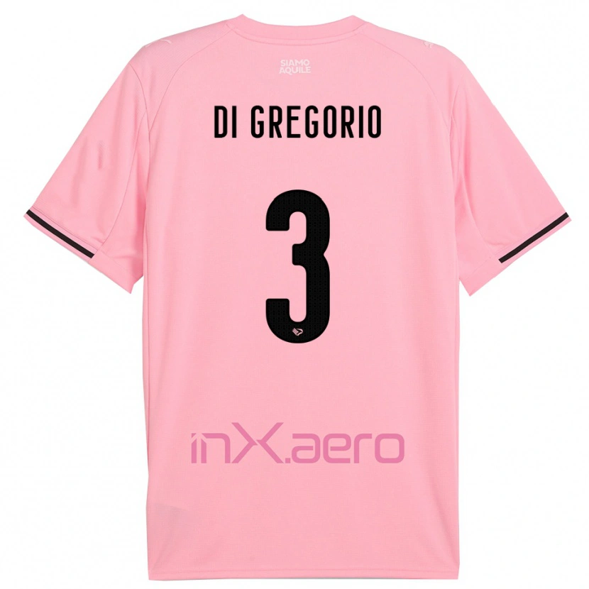 Danxen Dames Angelo Di Gregorio #3 Roze Zwart Thuisshirt Thuistenue 2025/26 T-Shirt