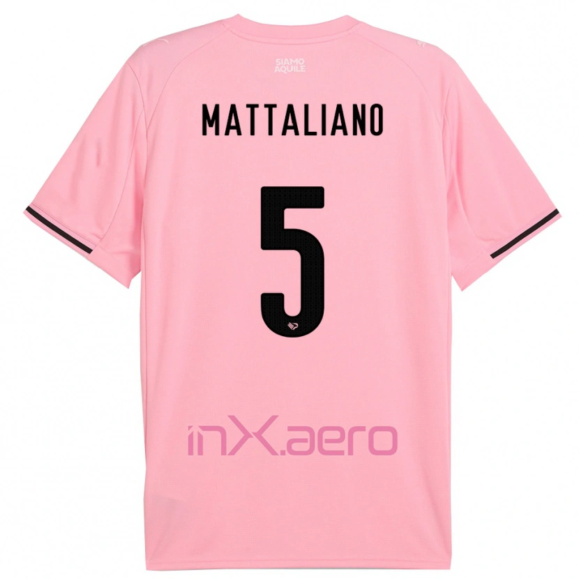 Danxen Dames Cristian Mattaliano #5 Roze Zwart Thuisshirt Thuistenue 2025/26 T-Shirt