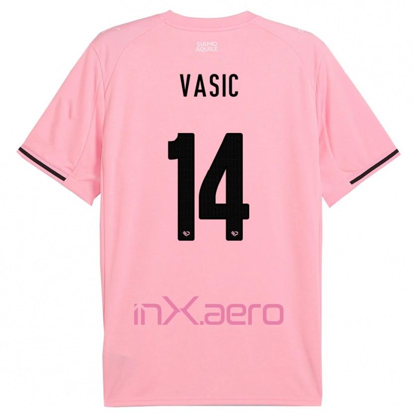Danxen Dames Aljosa Vasic #14 Roze Zwart Thuisshirt Thuistenue 2025/26 T-Shirt