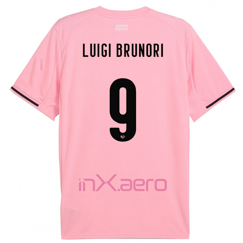 Danxen Dames Matteo Luigi Brunori #9 Roze Zwart Thuisshirt Thuistenue 2025/26 T-Shirt