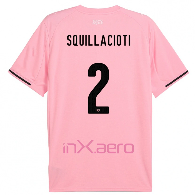 Danxen Dames Salvatore Squillacioti #2 Roze Zwart Thuisshirt Thuistenue 2025/26 T-Shirt
