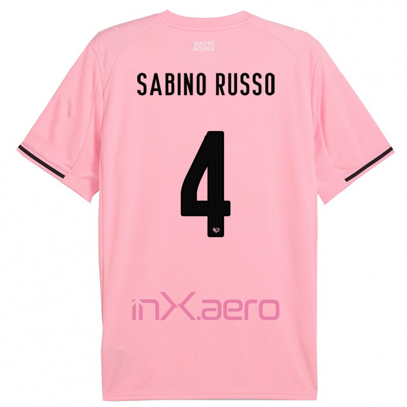 Danxen Dames Alessandro Sabino Russo #4 Roze Zwart Thuisshirt Thuistenue 2025/26 T-Shirt