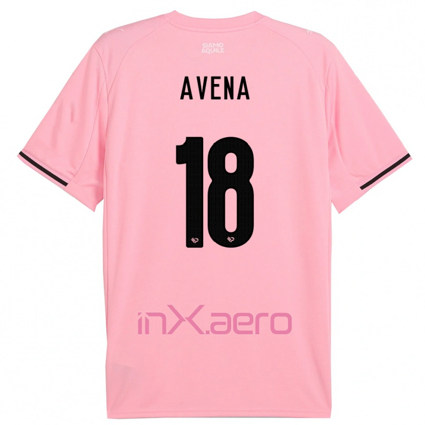 Danxen Dames Pietro Avena #18 Roze Zwart Thuisshirt Thuistenue 2025/26 T-Shirt