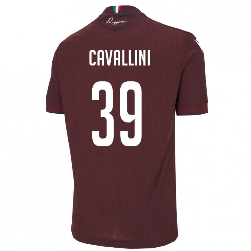 Danxen Dames Giacomo Cavallini #39 Bourgondië Wit Thuisshirt Thuistenue 2025/26 T-Shirt