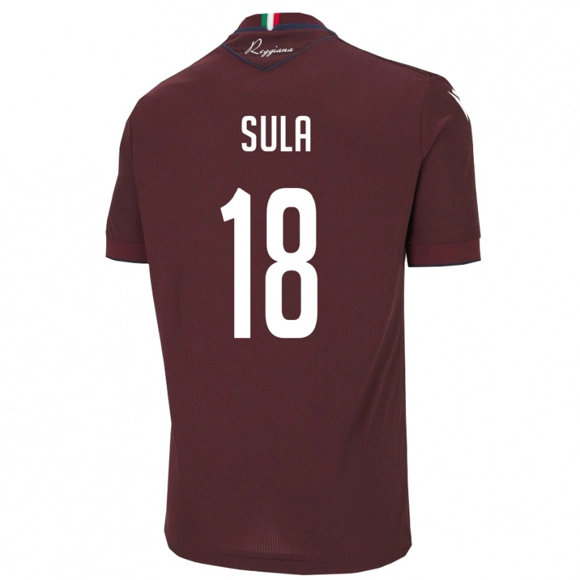 Danxen Dames Joel Sula #18 Bourgondië Wit Thuisshirt Thuistenue 2025/26 T-Shirt