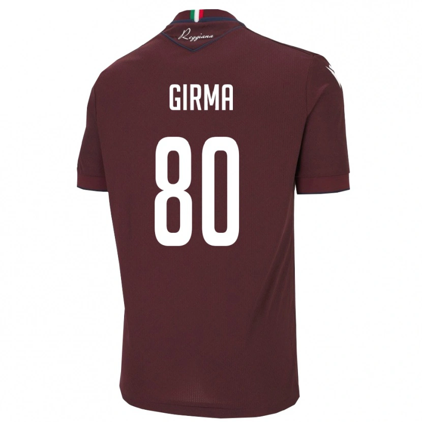 Danxen Dames Natan Girma #80 Bourgondië Wit Thuisshirt Thuistenue 2025/26 T-Shirt