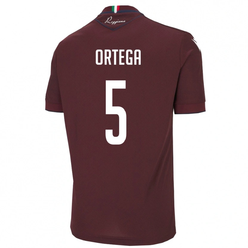 Danxen Dames Jean Paulo Cardona Ortega #5 Bourgondië Wit Thuisshirt Thuistenue 2025/26 T-Shirt