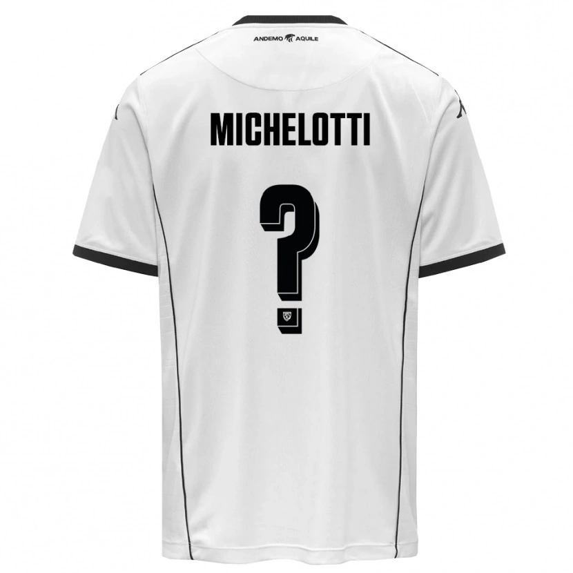 Danxen Dames Tommaso Michelotti #0 Wit Zwart Thuisshirt Thuistenue 2025/26 T-Shirt