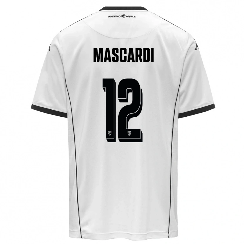 Danxen Dames Diego Mascardi #12 Wit Zwart Thuisshirt Thuistenue 2025/26 T-Shirt