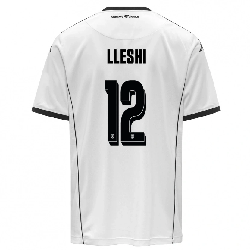 Danxen Dames Leonardo Lleshi #12 Wit Zwart Thuisshirt Thuistenue 2025/26 T-Shirt