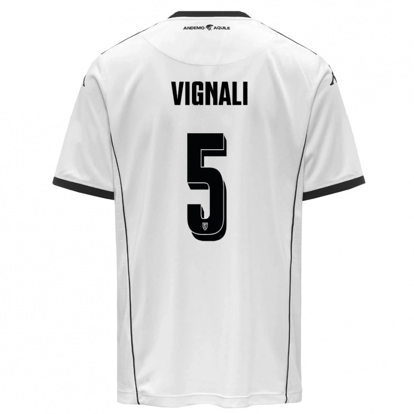 Danxen Dames Diego Vignali #5 Wit Zwart Thuisshirt Thuistenue 2025/26 T-Shirt