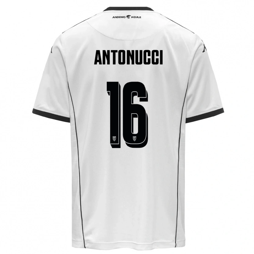 Danxen Dames Mirko Antonucci #16 Wit Zwart Thuisshirt Thuistenue 2025/26 T-Shirt