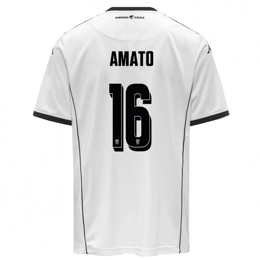 Danxen Dames Salvatore Amato #16 Wit Zwart Thuisshirt Thuistenue 2025/26 T-Shirt