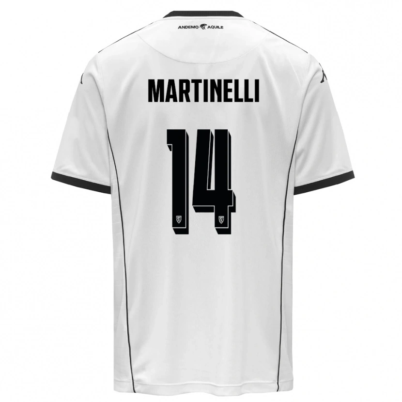 Danxen Dames Nicola Martinelli #14 Wit Zwart Thuisshirt Thuistenue 2025/26 T-Shirt