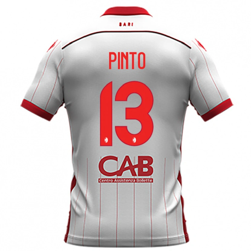 Danxen Dames Francesco Pinto #13 Wit Rood Thuisshirt Thuistenue 2025/26 T-Shirt