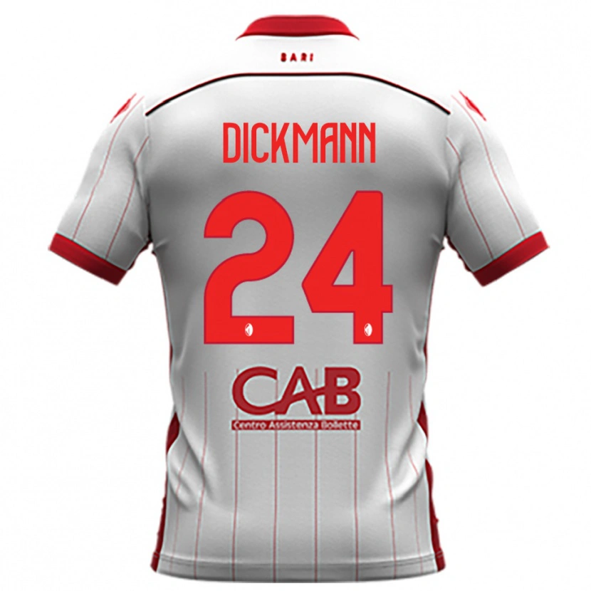 Danxen Dames Lorenzo Dickmann #24 Wit Rood Thuisshirt Thuistenue 2025/26 T-Shirt