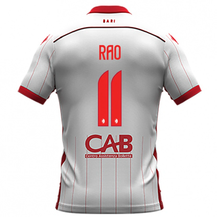 Danxen Dames Emanuele Rao #11 Wit Rood Thuisshirt Thuistenue 2025/26 T-Shirt
