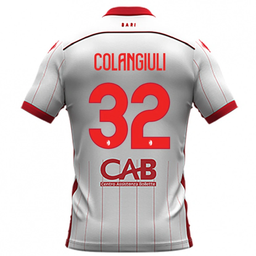 Danxen Dames Vincenzo Colangiuli #32 Wit Rood Thuisshirt Thuistenue 2025/26 T-Shirt