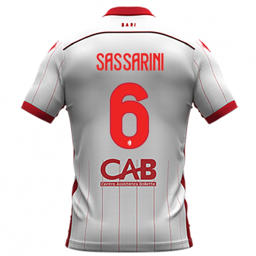 Danxen Dames Luca Sassarini #6 Wit Rood Thuisshirt Thuistenue 2025/26 T-Shirt