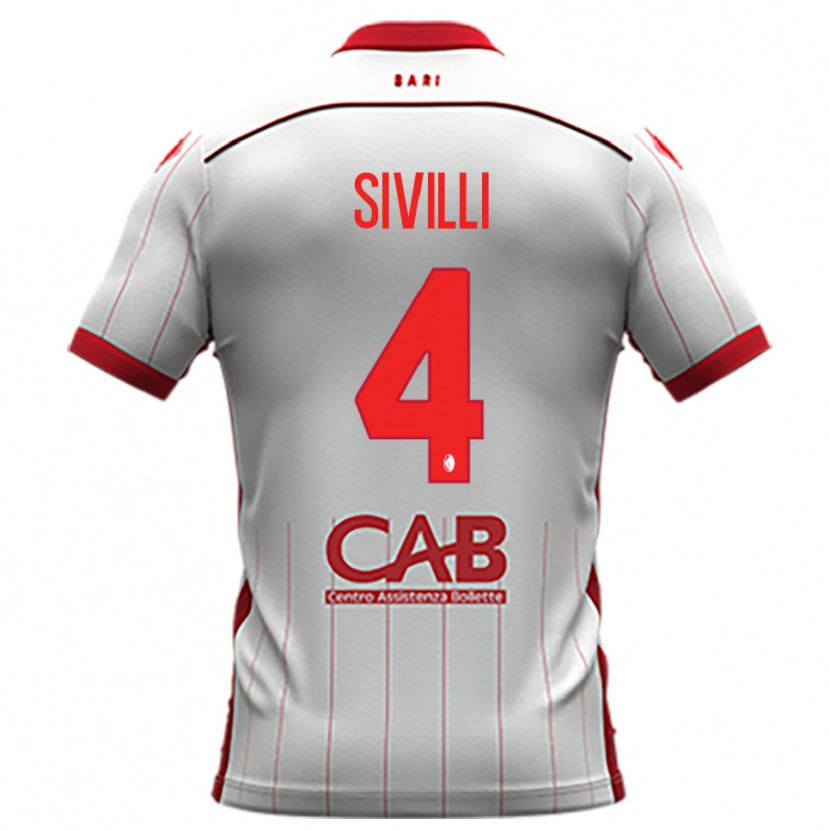 Danxen Dames Federico Sivilli #4 Wit Rood Thuisshirt Thuistenue 2025/26 T-Shirt