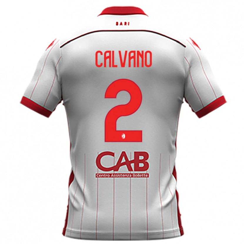 Danxen Dames Savino Calvano #2 Wit Rood Thuisshirt Thuistenue 2025/26 T-Shirt
