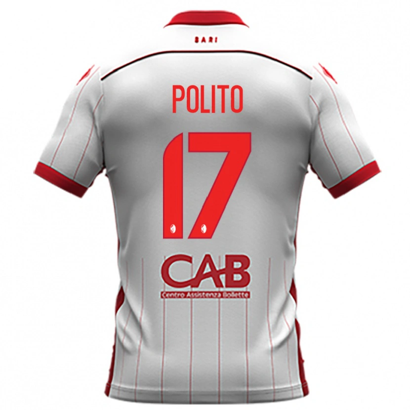 Danxen Dames Fabio Polito #17 Wit Rood Thuisshirt Thuistenue 2025/26 T-Shirt