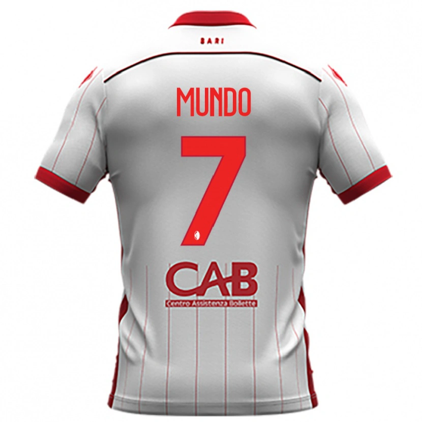 Danxen Dames Nicolò Mundo #7 Wit Rood Thuisshirt Thuistenue 2025/26 T-Shirt