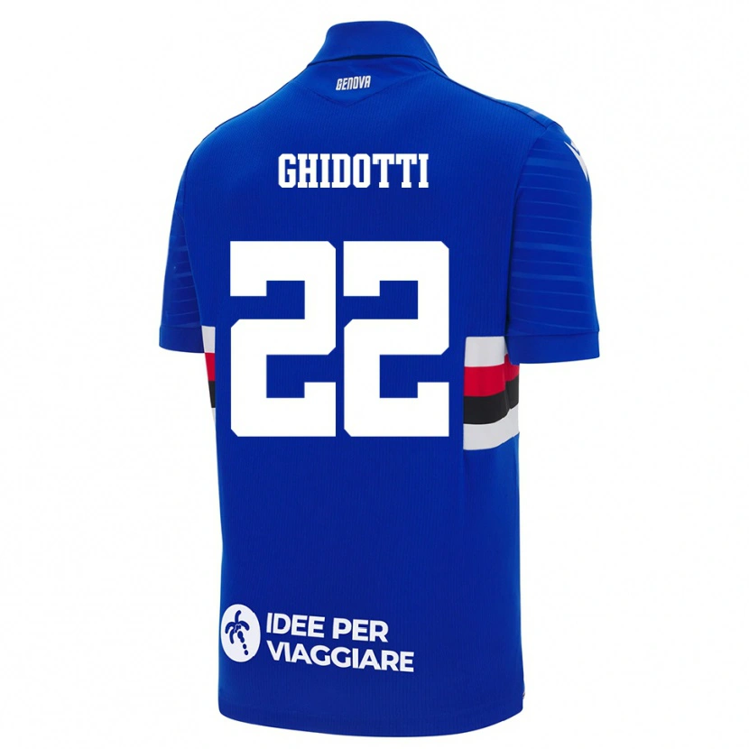 Danxen Dames Simone Ghidotti #22 Blauw Wit Thuisshirt Thuistenue 2025/26 T-Shirt