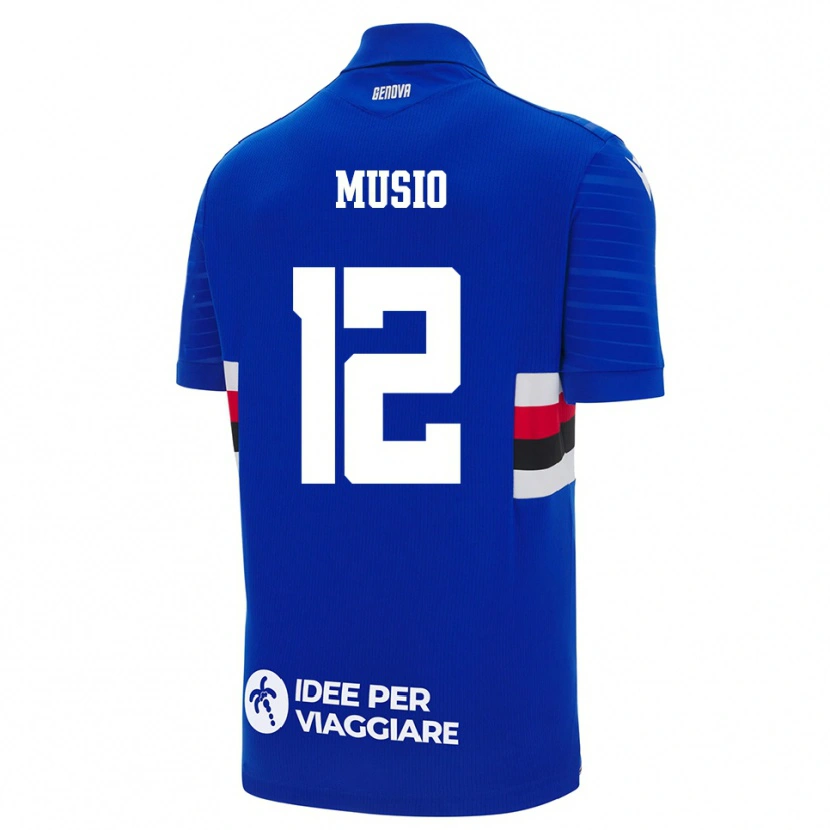 Danxen Dames Luca Musio #12 Blauw Wit Thuisshirt Thuistenue 2025/26 T-Shirt