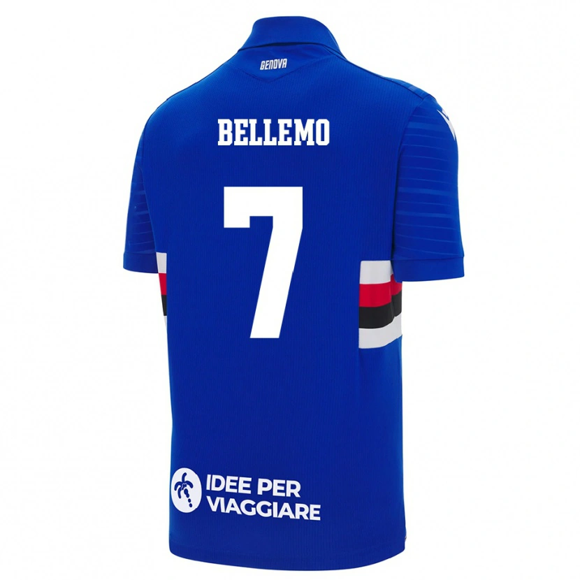 Danxen Dames Alessandro Bellemo #7 Blauw Wit Thuisshirt Thuistenue 2025/26 T-Shirt
