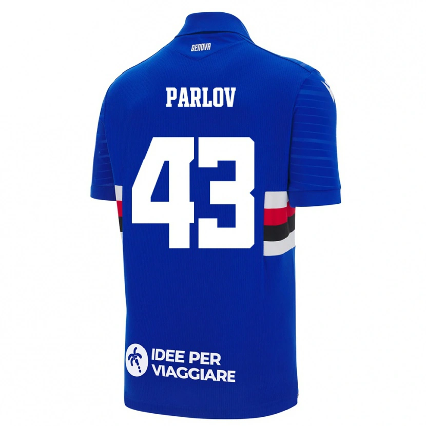 Danxen Dames Benjamin Parlov #43 Blauw Wit Thuisshirt Thuistenue 2025/26 T-Shirt