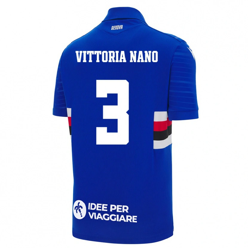 Danxen Dames Maria Vittoria Nano #3 Blauw Wit Thuisshirt Thuistenue 2025/26 T-Shirt