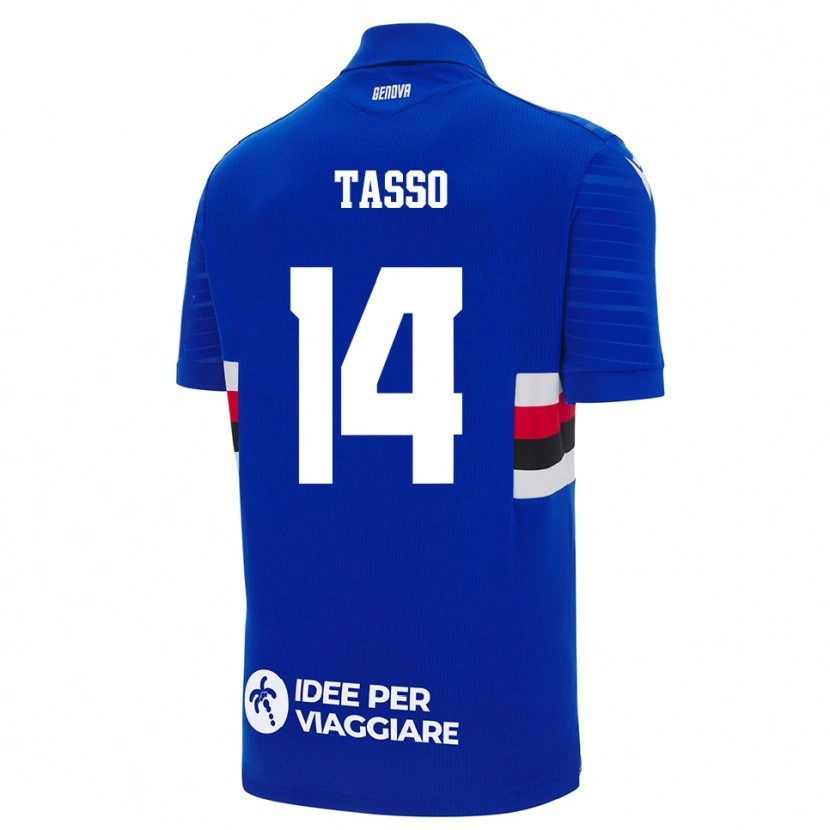 Danxen Dames Achille Tasso #14 Blauw Wit Thuisshirt Thuistenue 2025/26 T-Shirt