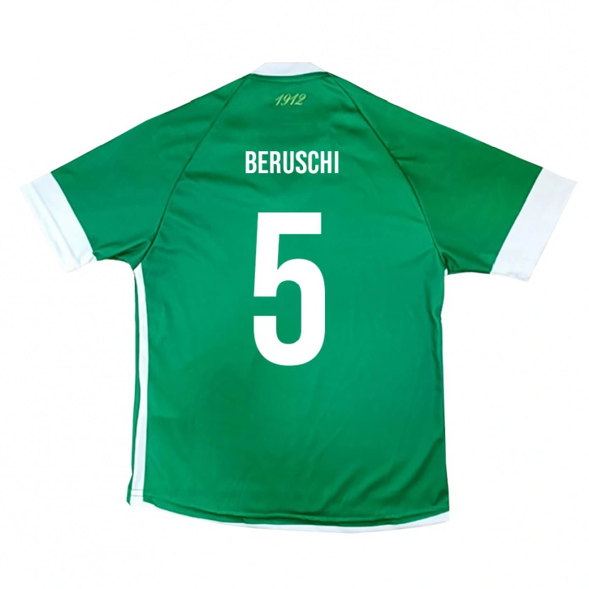 Danxen Dames Diego Beruschi #5 Groen Wit Thuisshirt Thuistenue 2025/26 T-Shirt