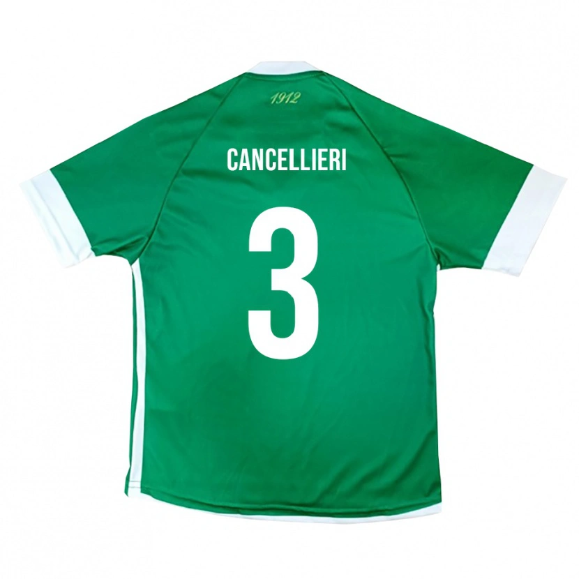 Danxen Dames Damiano Cancellieri #3 Groen Wit Thuisshirt Thuistenue 2025/26 T-Shirt