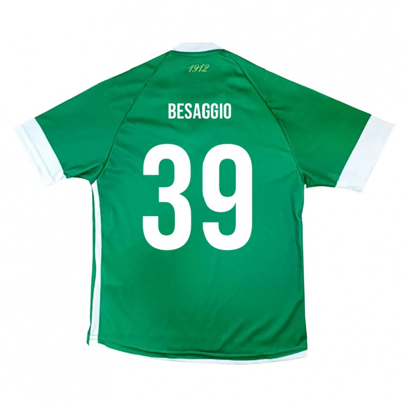 Danxen Dames Michele Besaggio #39 Groen Wit Thuisshirt Thuistenue 2025/26 T-Shirt