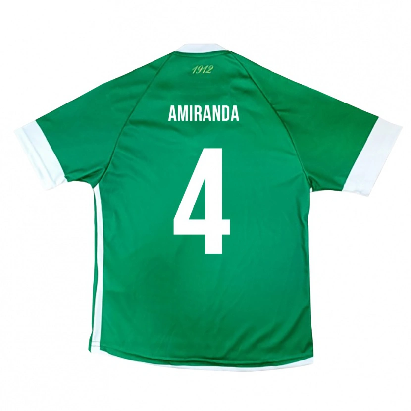 Danxen Dames Francesco Amiranda #4 Groen Wit Thuisshirt Thuistenue 2025/26 T-Shirt