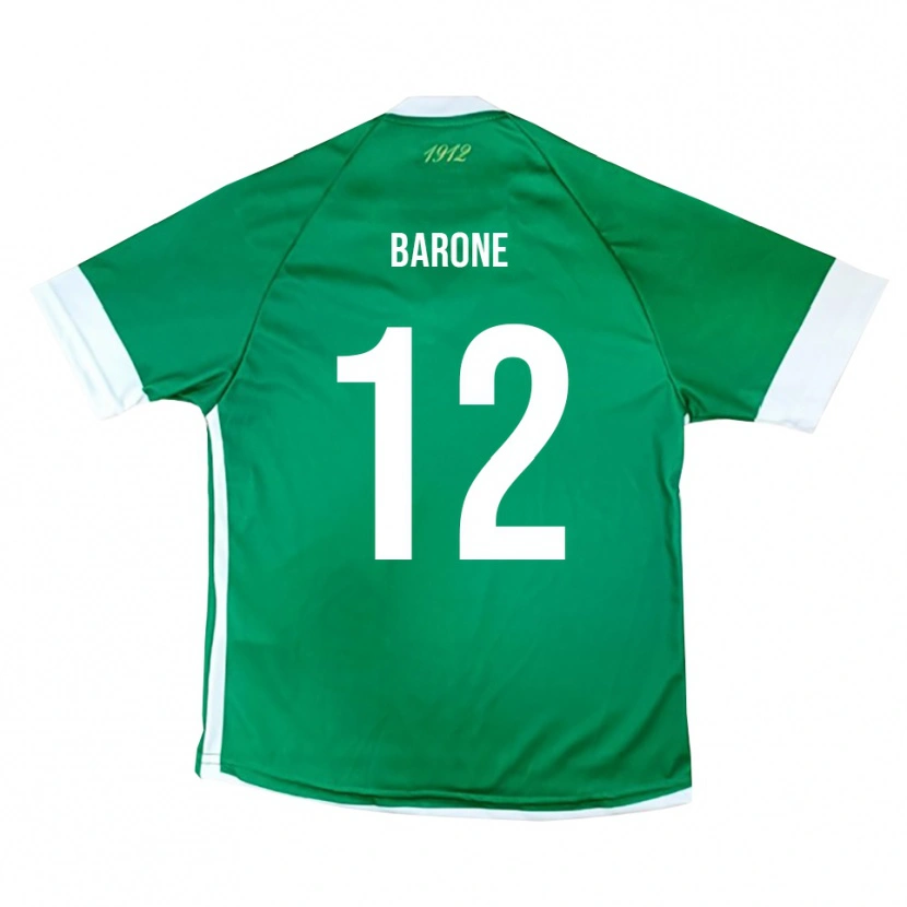 Danxen Dames Filippo Barone #12 Groen Wit Thuisshirt Thuistenue 2025/26 T-Shirt
